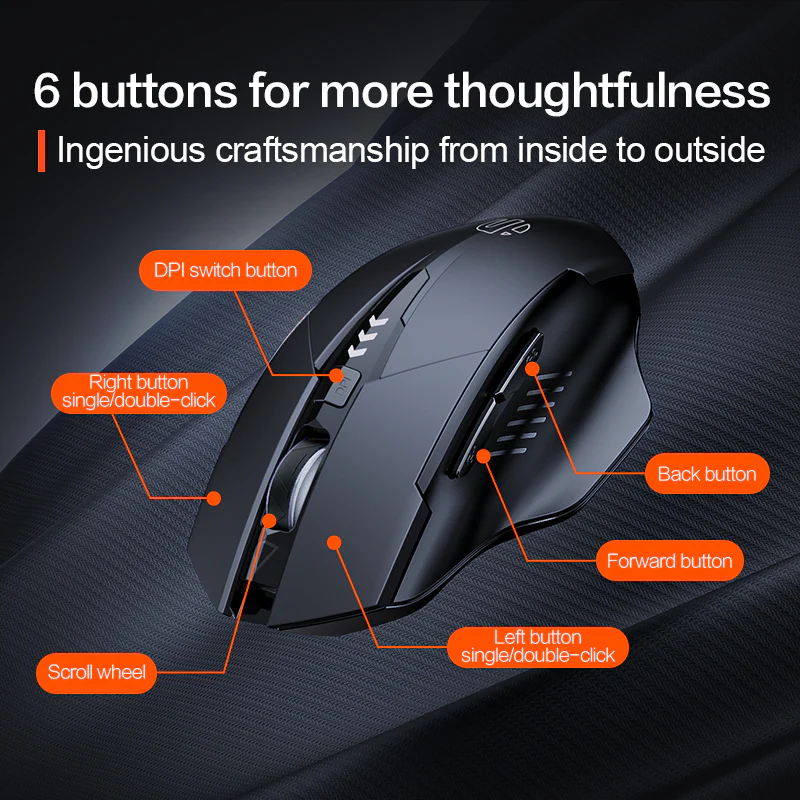 Inphic A1 Wireless Rechargeable Bluetooth Mouse B