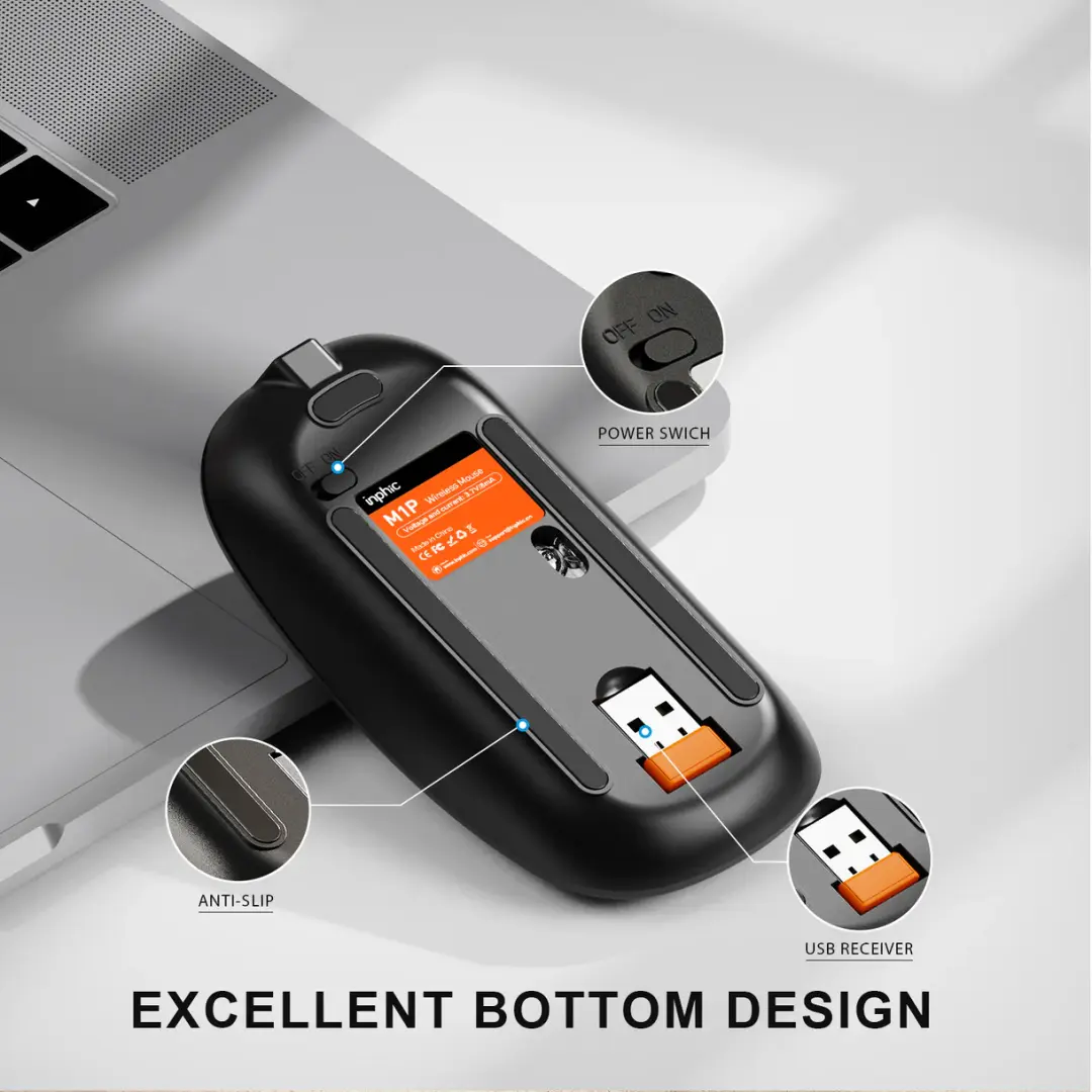 Inphic M1P Ultra Slim 2 4G Wireless Mouse B