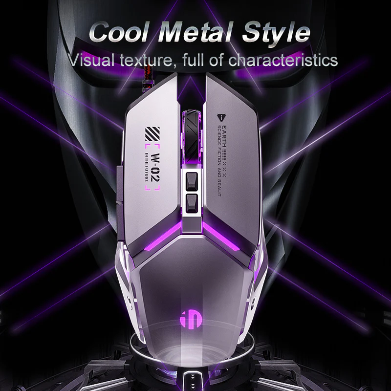 Inphic W2 Ⅱ Silent Wired Gaming Mouse B