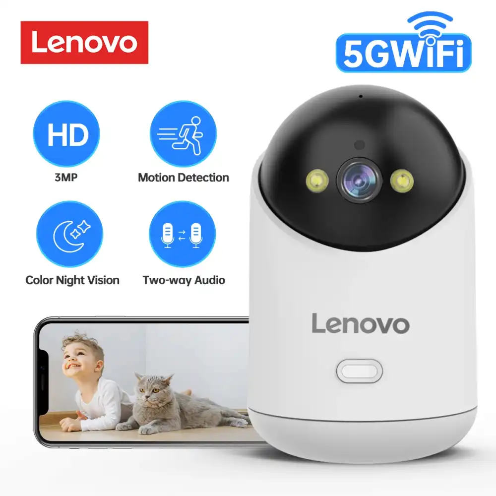 Lenovo C35 3Mp Pan &Amp; Tilt Wifi Camera B
