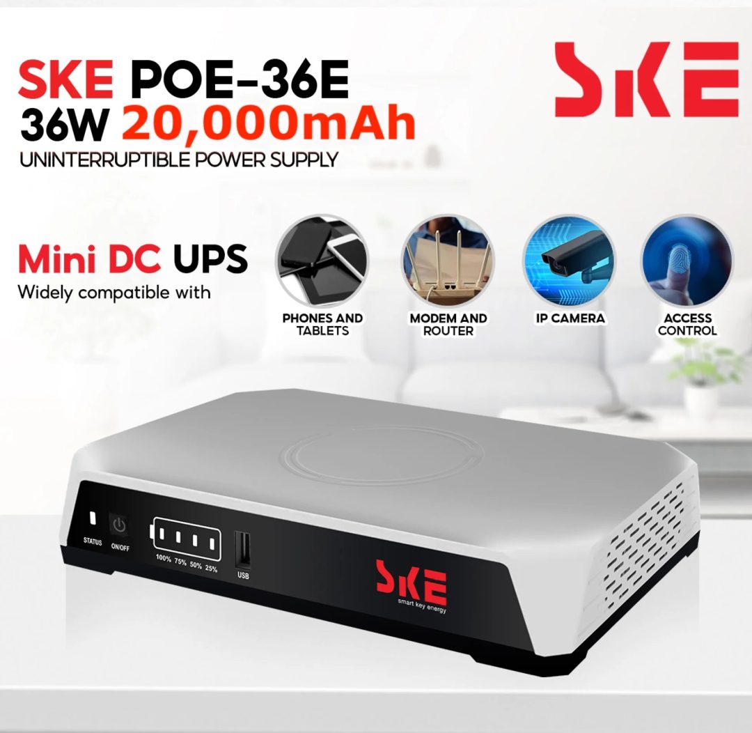 Ske Poe 36E Lfp 20,000Mah Mini Dc Ups – 36W High Power Backup With Lifepo4 Battery Ske Poe 36E Lfp 20,000Mah Mini Dc Ups – 36W High Power Backup With Lifepo4 Battery