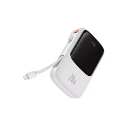 Baseus Qpow Pro 20W 10000Mah Digital Display Fast Charge Power Bank White Ppqd060002