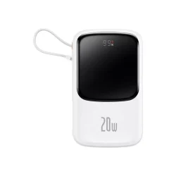 Baseus Qpow Pro 10000Mah 20W Fast Charger Power Bank White